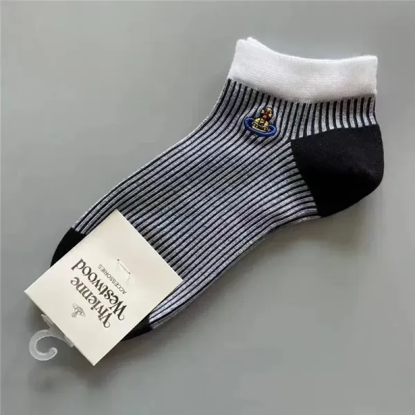 Vivienne Westwood Orb Logo Striped Ankle Socks Multicolor - 7