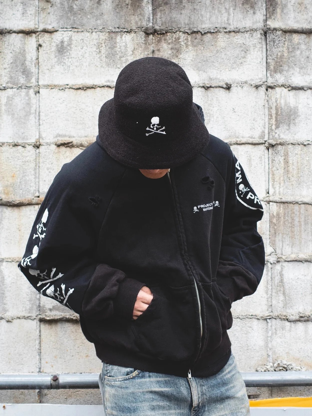 Design Mastermind Japan Project GIR Hooded Zip-Up Jacket Black Outerwear - 5