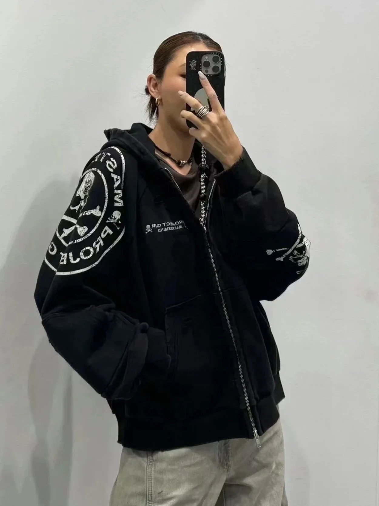 Design Mastermind Japan Project GIR Hooded Zip-Up Jacket Black Outerwear - 3