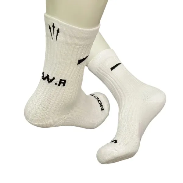 Nike Swoosh Logo Crew Socks Black and White - 5