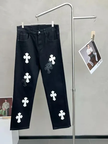 Chrome Hearts Cross-Embellished Black Jeans - 1