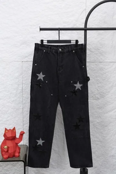 Chrome Hearts Cross-Embroidered White Straight-Leg Jeans - 10