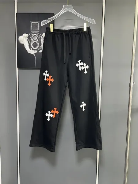 Chrome Hearts Cross-Embroidered Black Sweatpants - 1