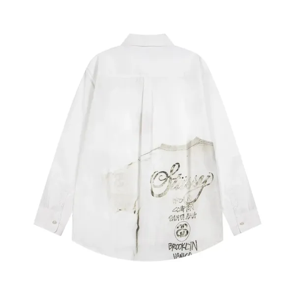 Stüssy Dice Print Shirt Beige Pink Shirt - 9