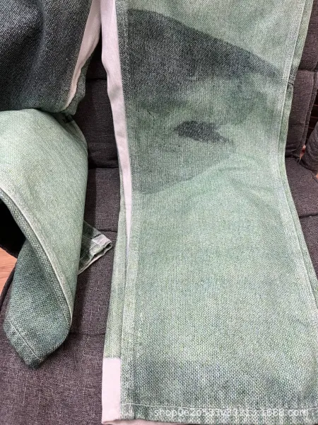 Gallery Dept. Shark Print Wide-Leg Jeans Green - 7