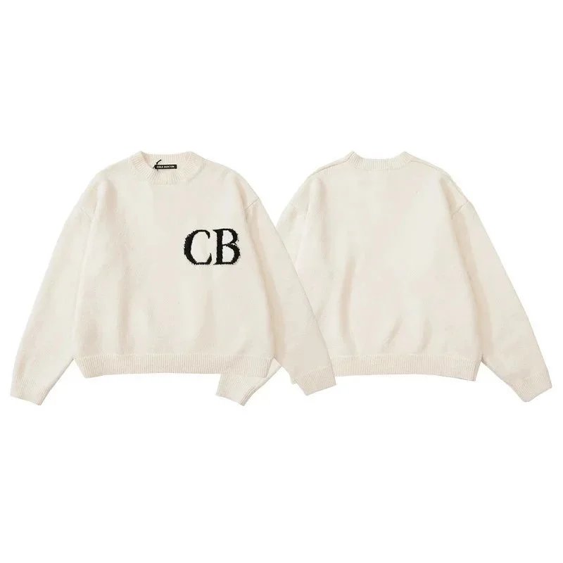 Letter Jacquard Knit Sweater photo 3