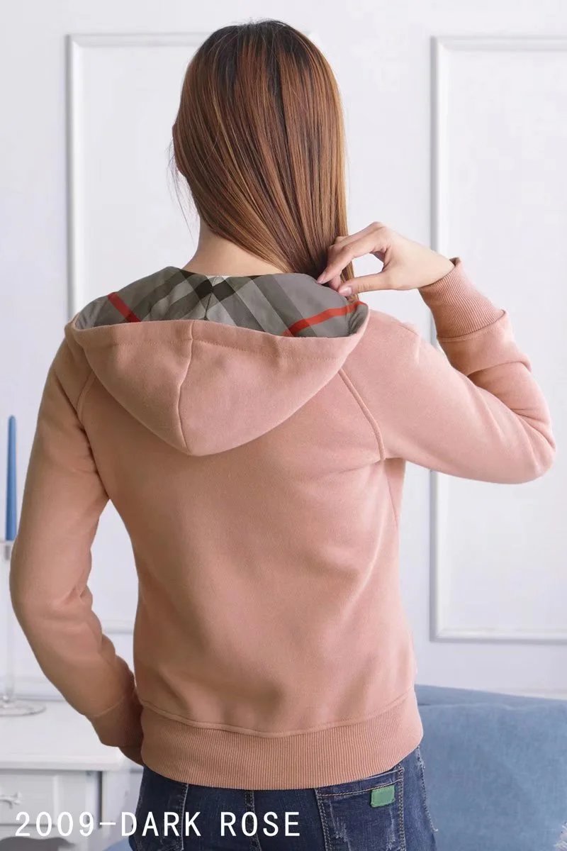 Burberry Check-Lined Hoodie Pale Grey - 13