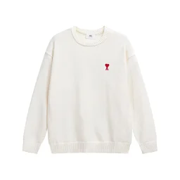 thumbnail for 小爱心刺绣圆领提花针织衫情侣同款毛衣宽松休闲