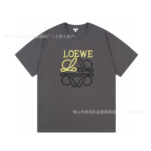 Loewe Anagram Logo Graphic T-Shirt Charcoal Gray - 1
