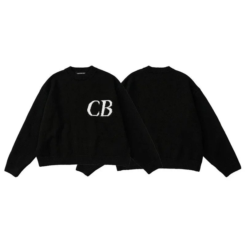 Letter Jacquard Knit Sweater photo 4