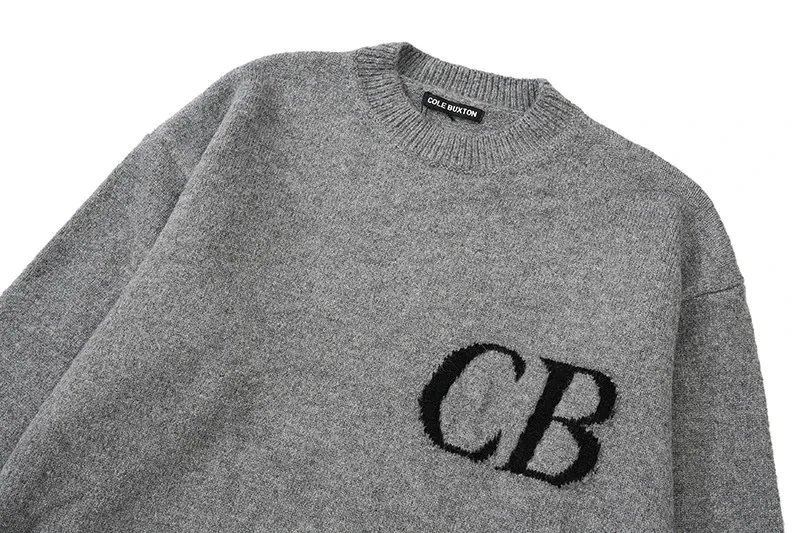 Letter Jacquard Knit Sweater photo 7