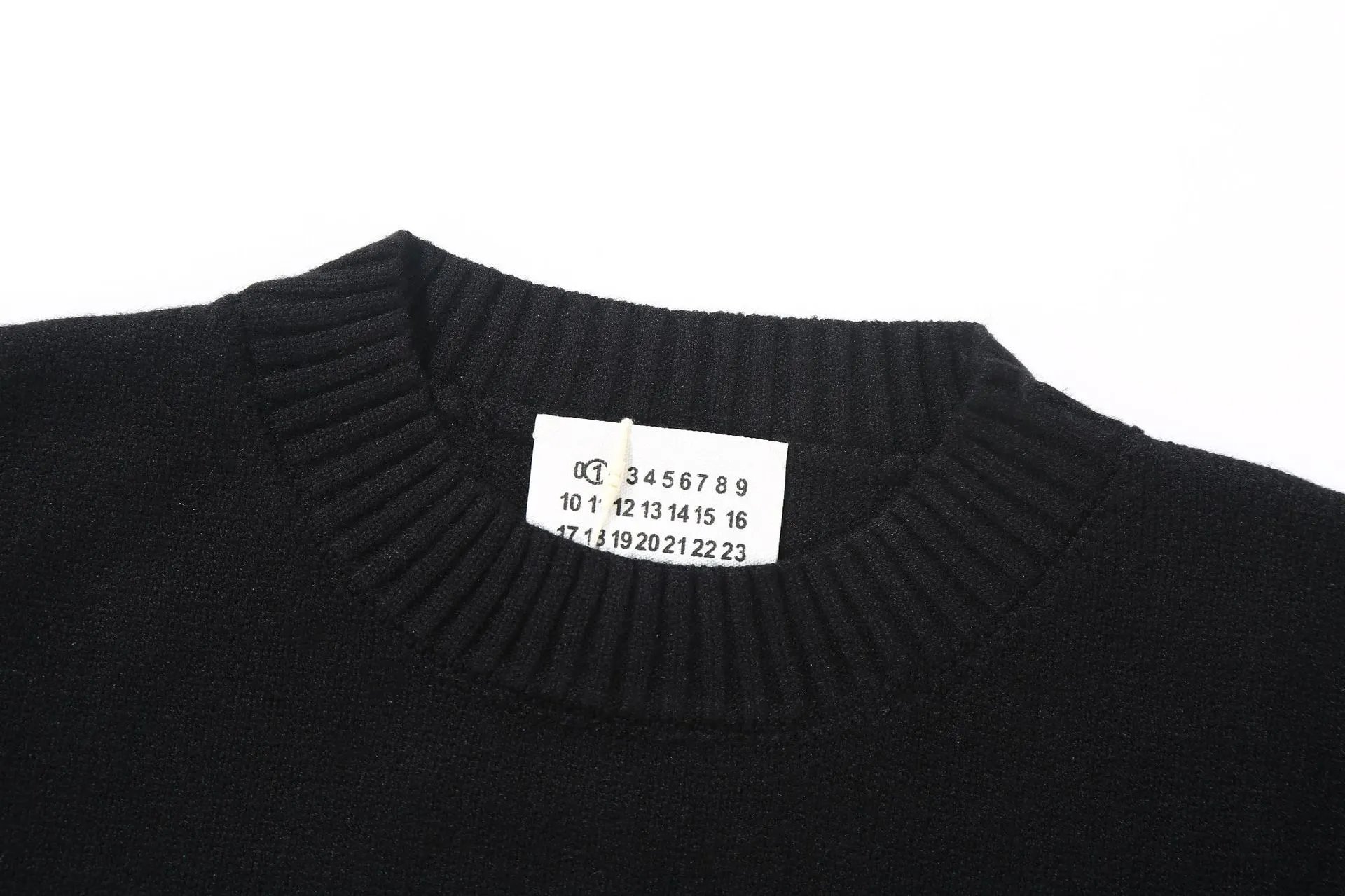 Maison Margiela Replica White Patch Sweater Black - 41