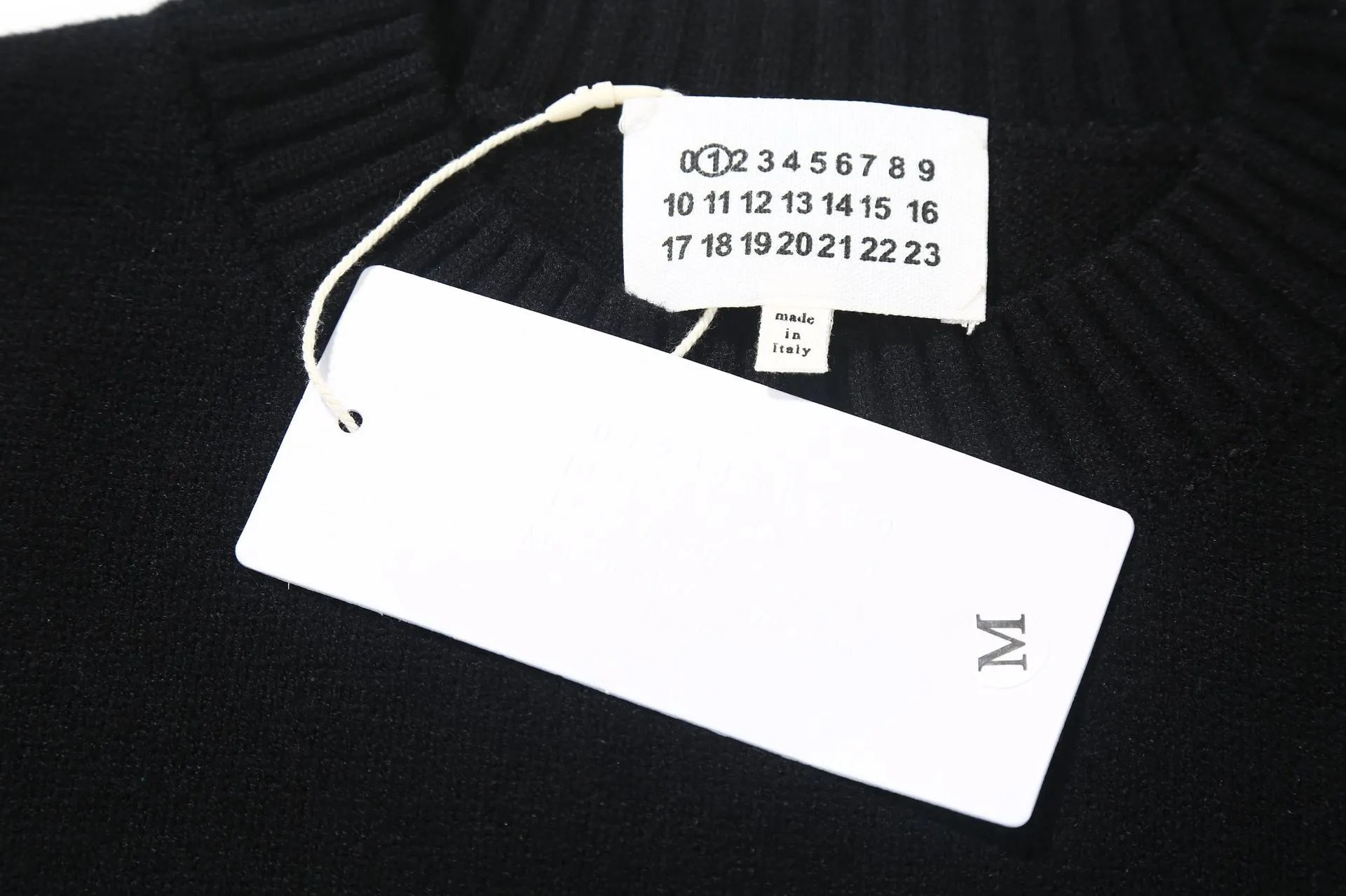 Maison Margiela Replica White Patch Sweater Black - 43