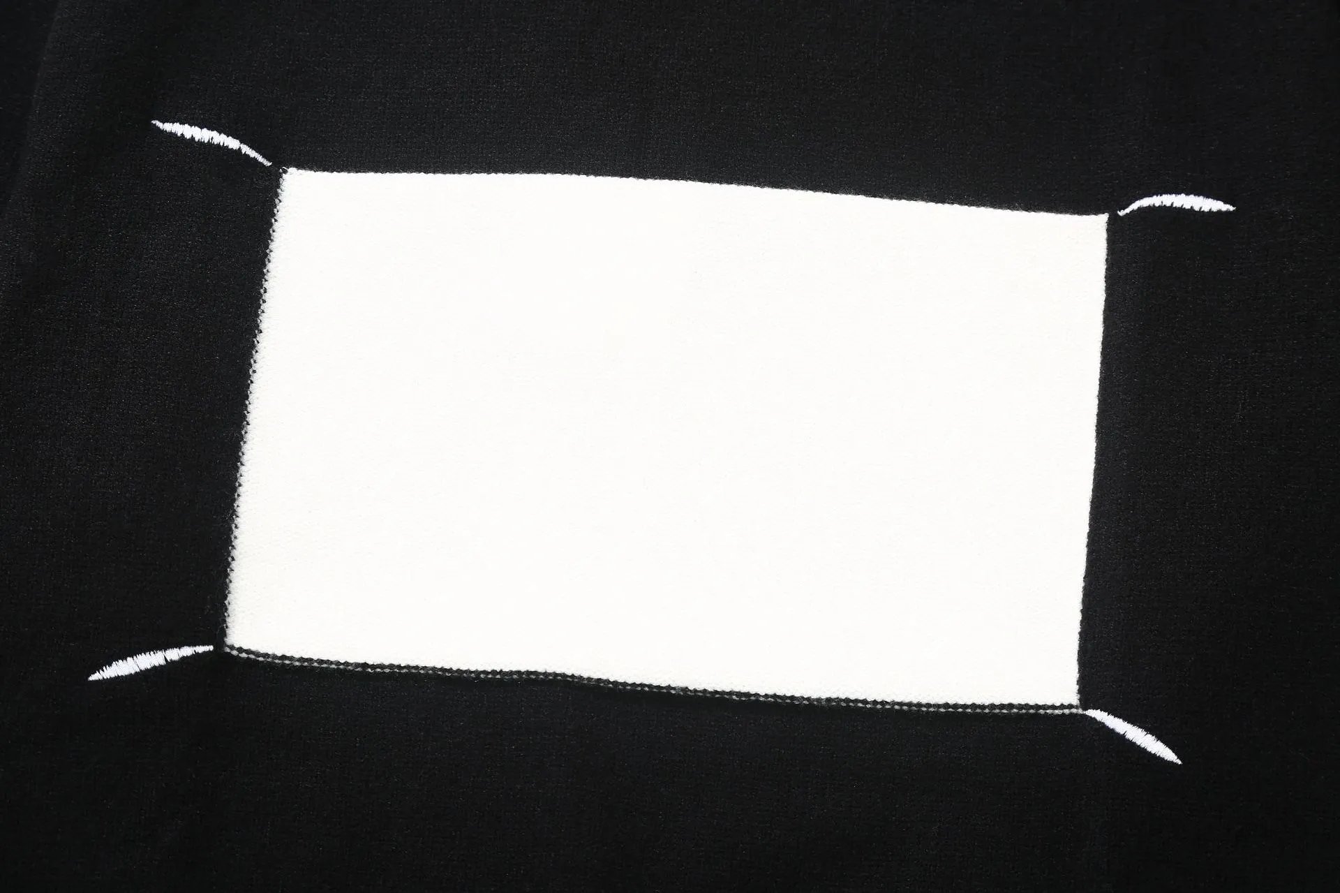 Maison Margiela Replica White Patch Sweater Black - 44