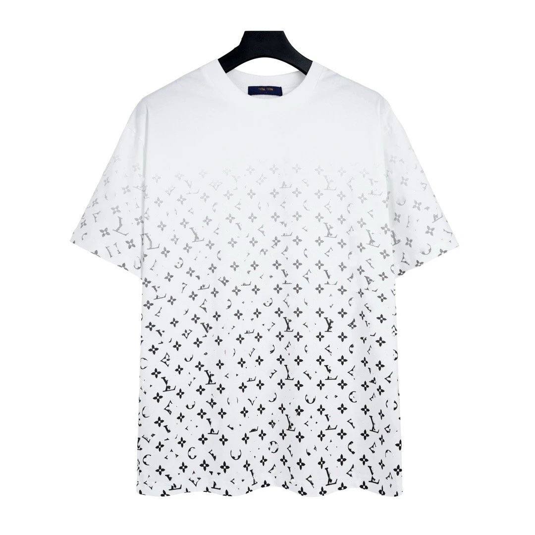 Louis Vuitton T-Shirts Gradient Monogram Print — White (gradient print on the lower half)