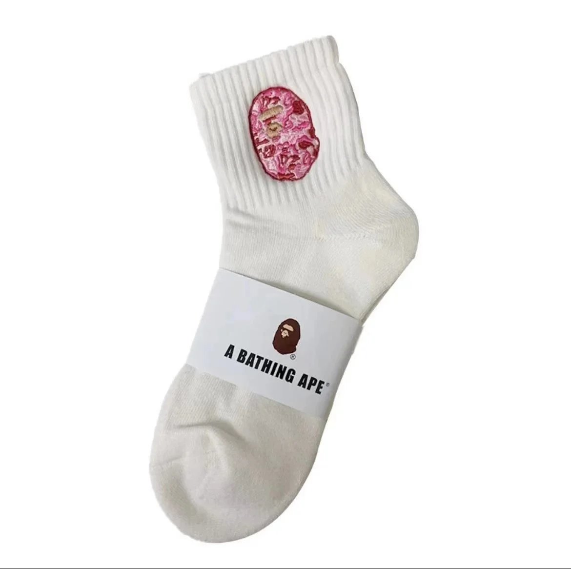 High-Top Cotton Socks Sweat-Absorbent Mid-Calf White photo 3