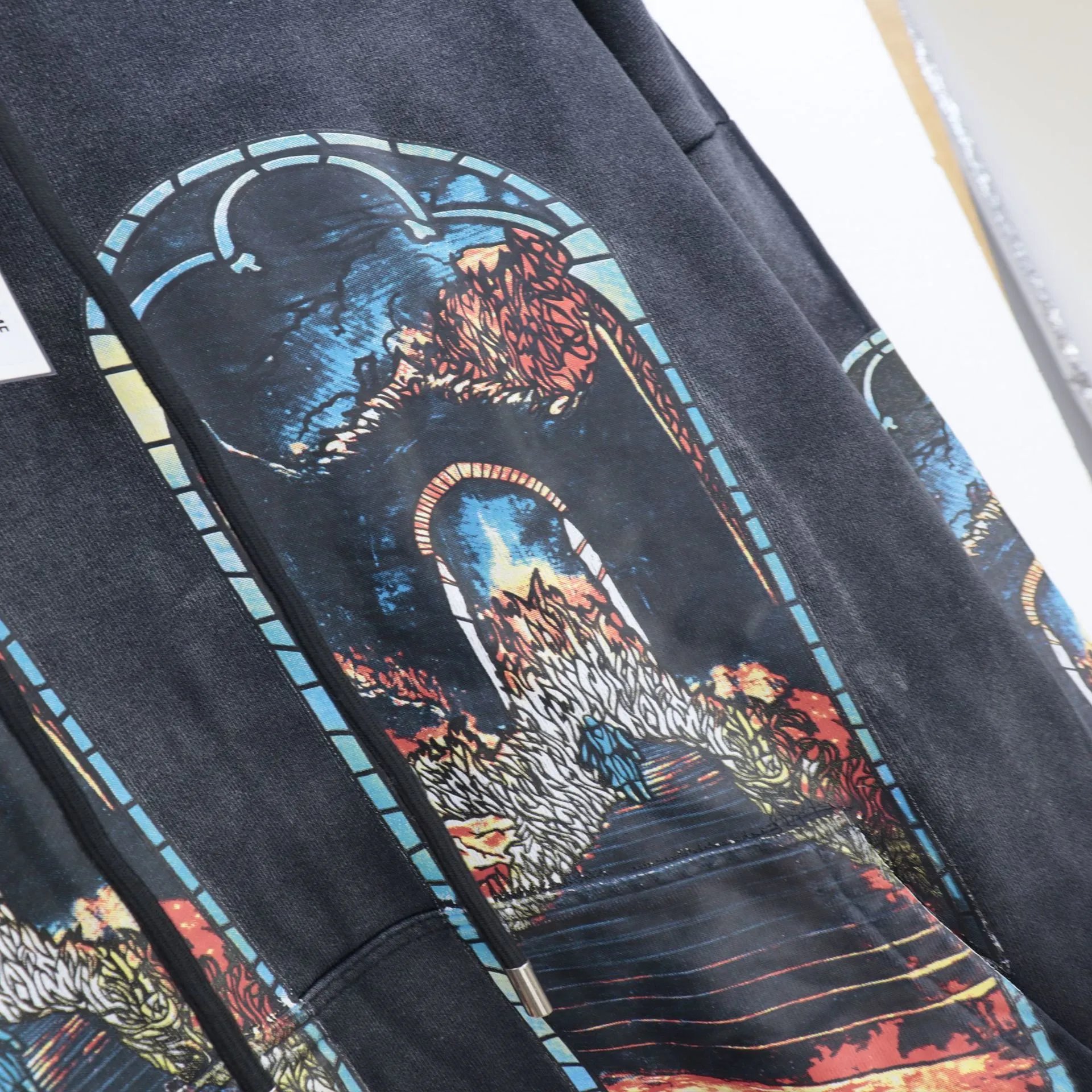 Gallery Dept. Flame Print Flared Sweatpants Black - 27