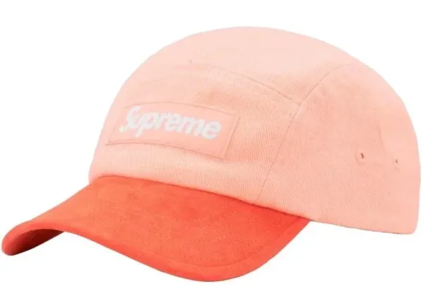 Supreme Box Logo Camp Cap Pink/Orange Hat - 1
