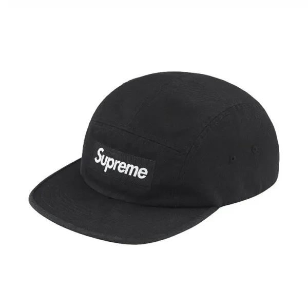 Supreme Box Logo Camp Cap Black Hat - 1