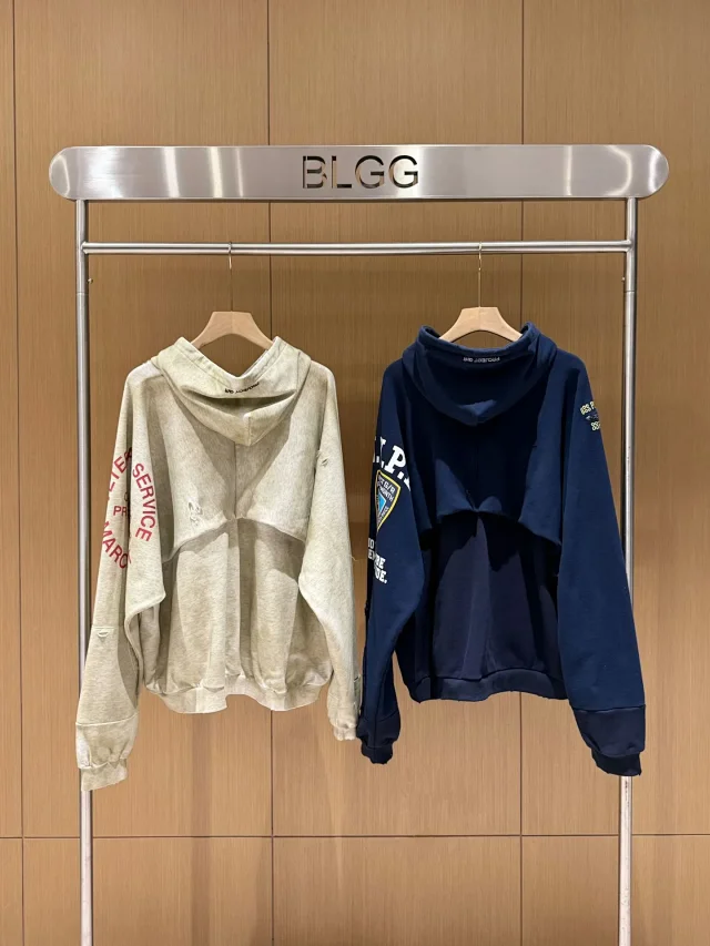Unbranded Hoodies & Sweatshirts Distressed color-block zip-up hoodie with military-inspired graphic print product detail image 29