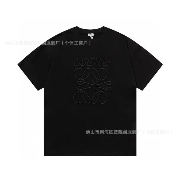 Loewe Anagram Embroidered Black T-Shirt - 1