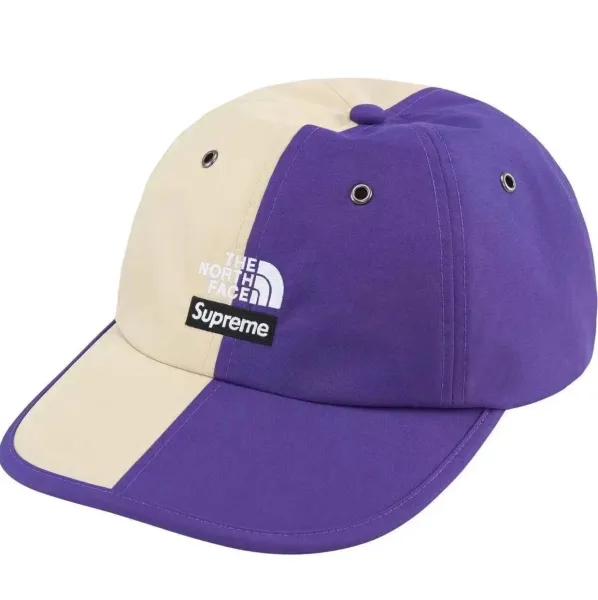 Supreme x The North Face Colorblock Baseball Cap Purple/Beige - 1