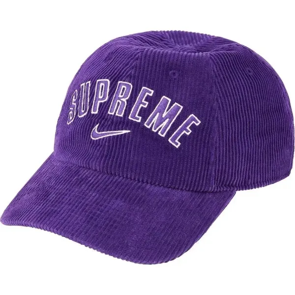 Supreme x Nike Corduroy Baseball Cap Purple - 1