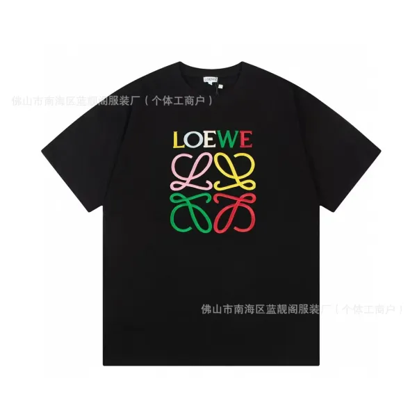 Loewe Anagram Multicolor Logo Black T-Shirt - 1