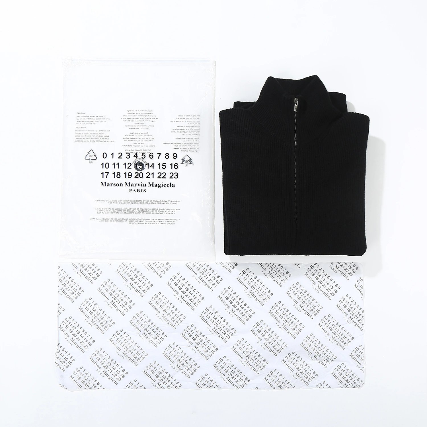 Maison Margiela Replica White Patch Sweater Black - 6