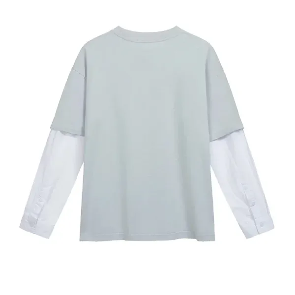 Acne Studios Layered Logo Tee Light Blue - 5