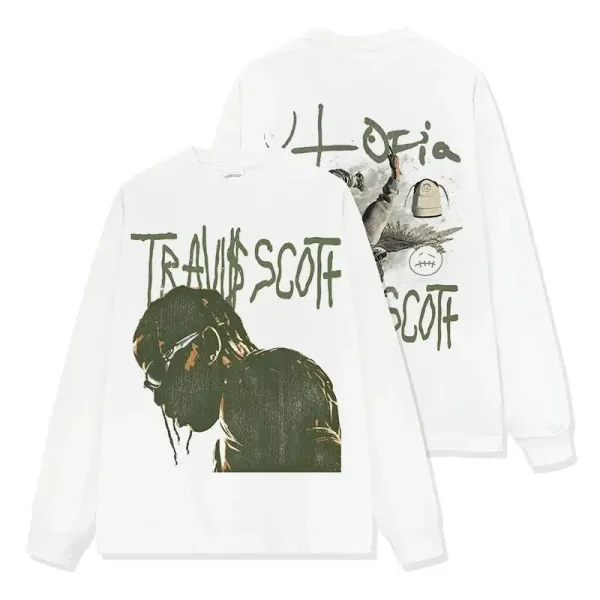 Travis Scott Cactus Jack Long Sleeve T-Shirt White - 1