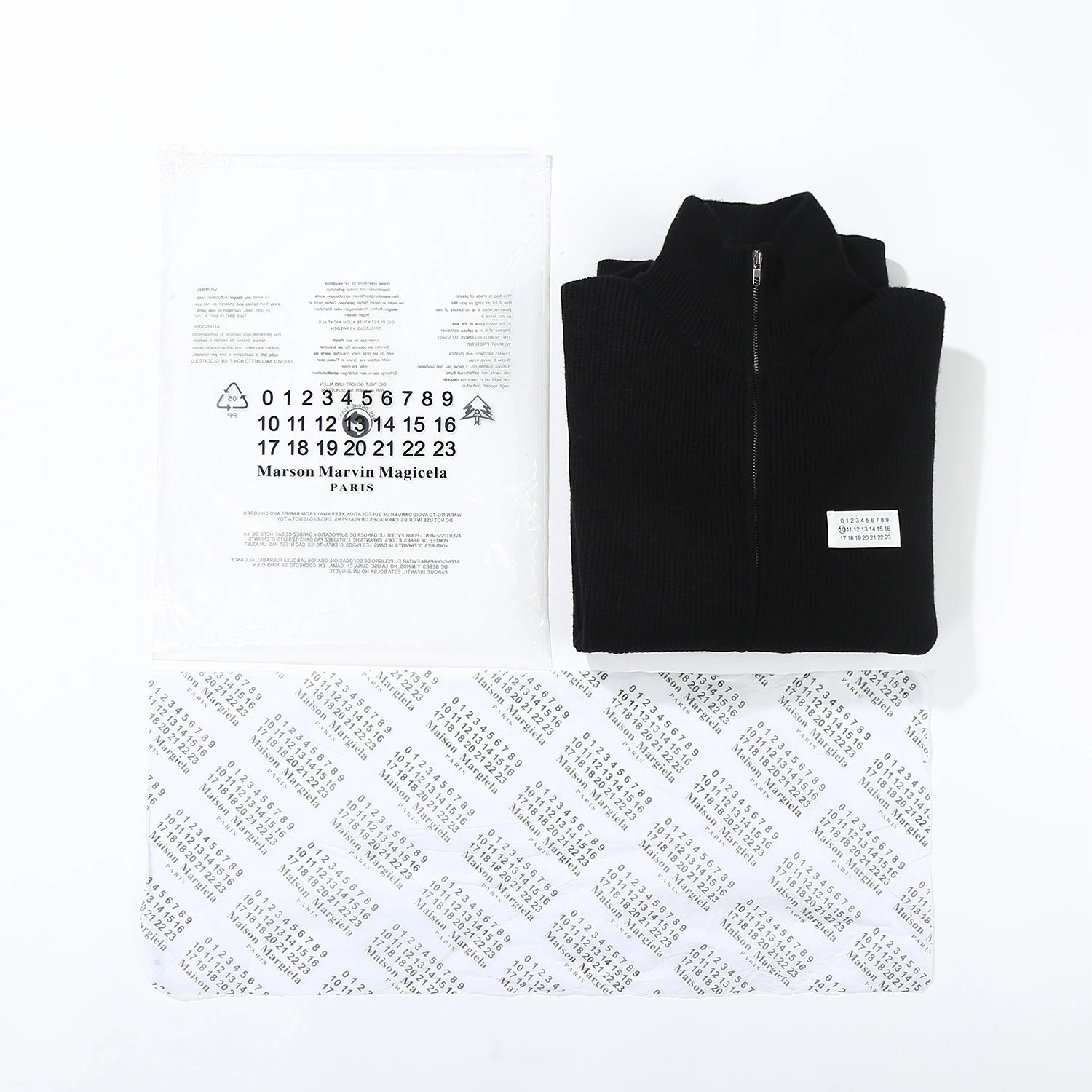 Maison Margiela Replica White Patch Sweater Black - 5
