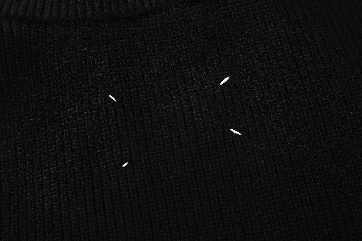 Maison Margiela Replica White Patch Sweater Black - 24
