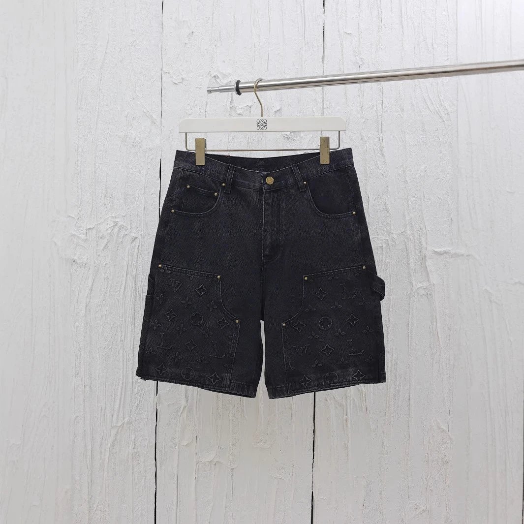 Denim Short Sleeve Top and Shorts Set