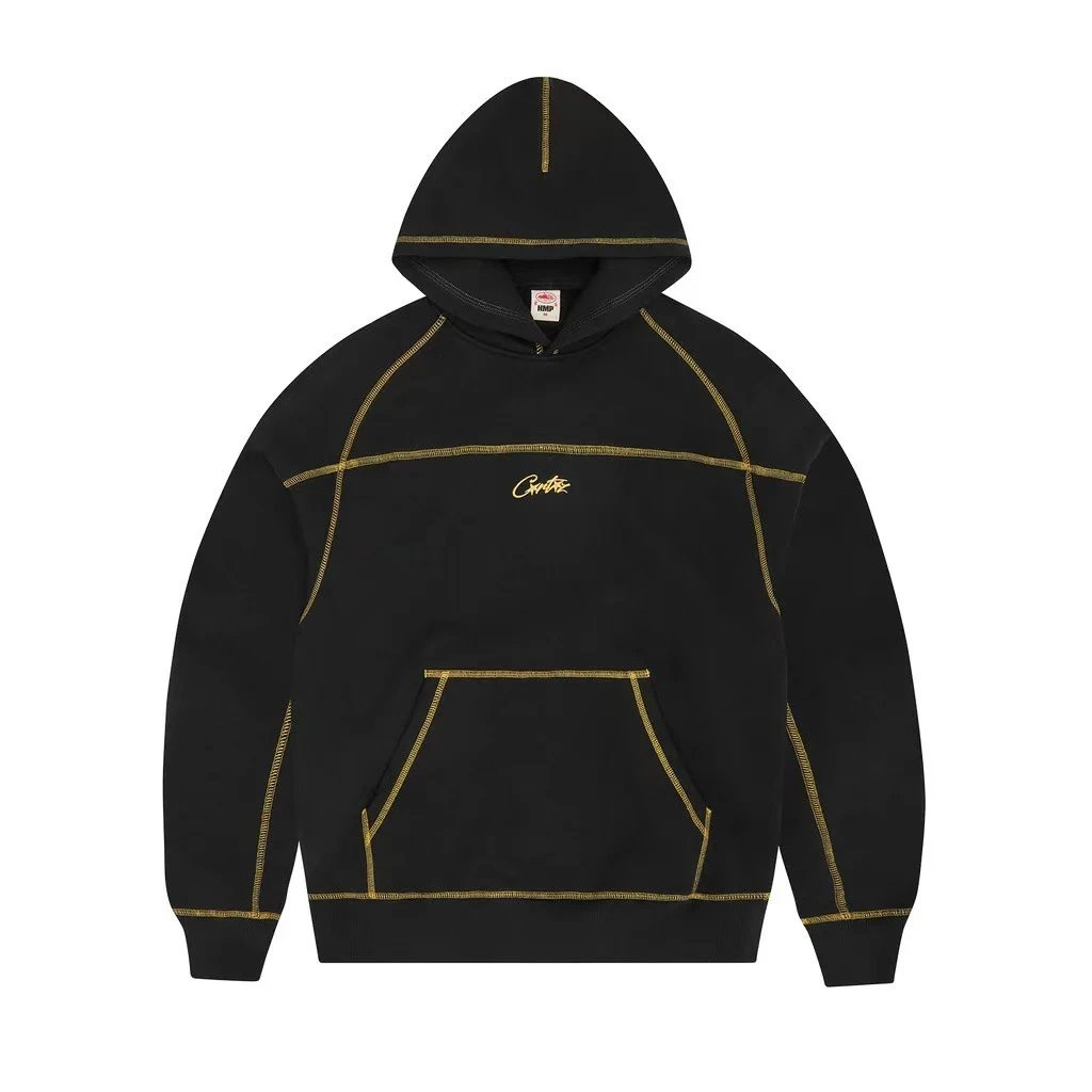 9008 Black/Yellow Trim Hoodie