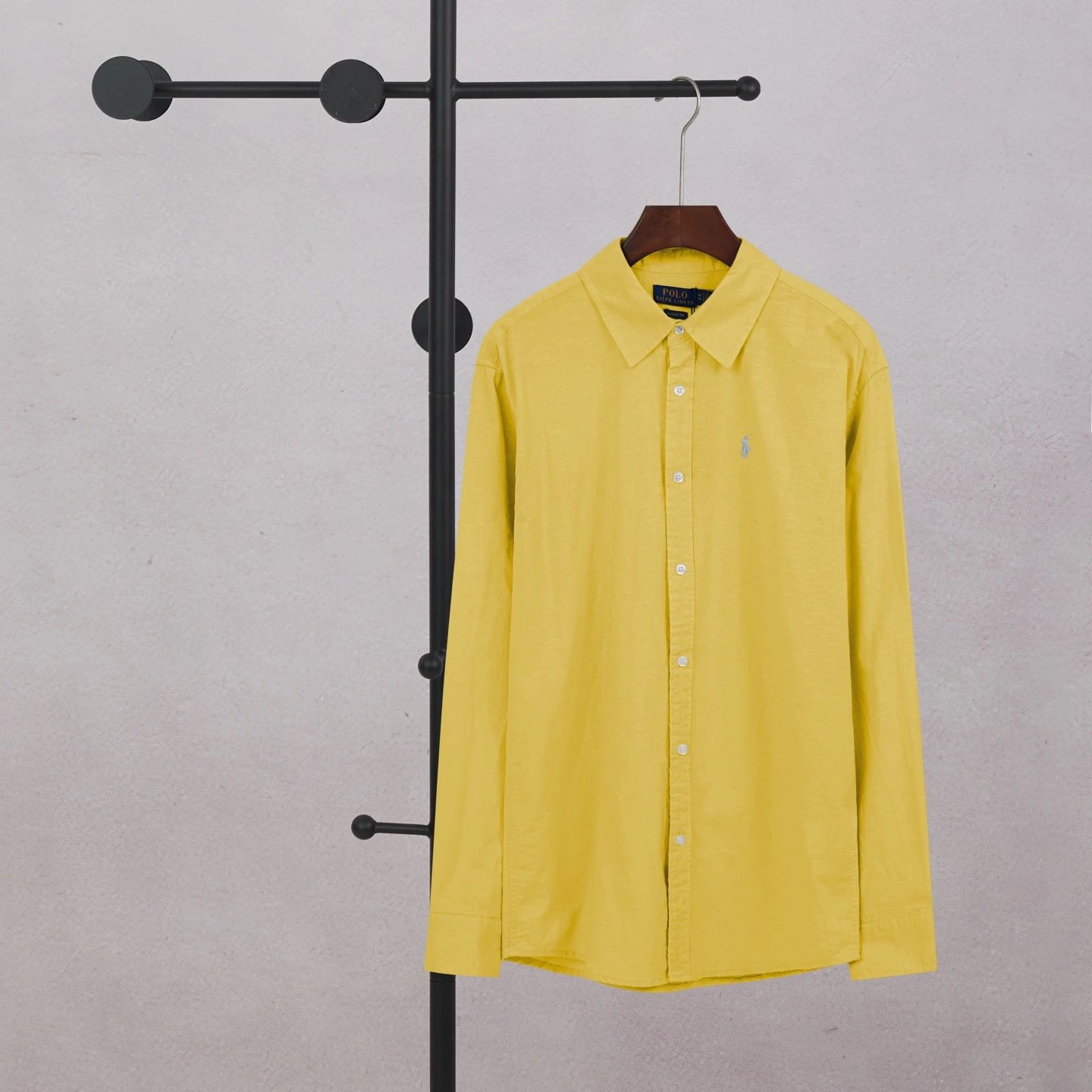 Polo Ralph Lauren Shirt Long Sleeve Pony Logo Yellow