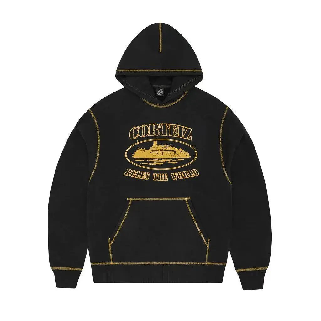 Black/Yellow Print Hoodie