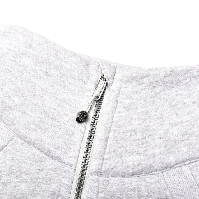 Unbranded Hoodies & Sweatshirts Half-Zip Funnel-Neck Pullover Sweatshirt with Kangaroo Pocket product detail image 8
