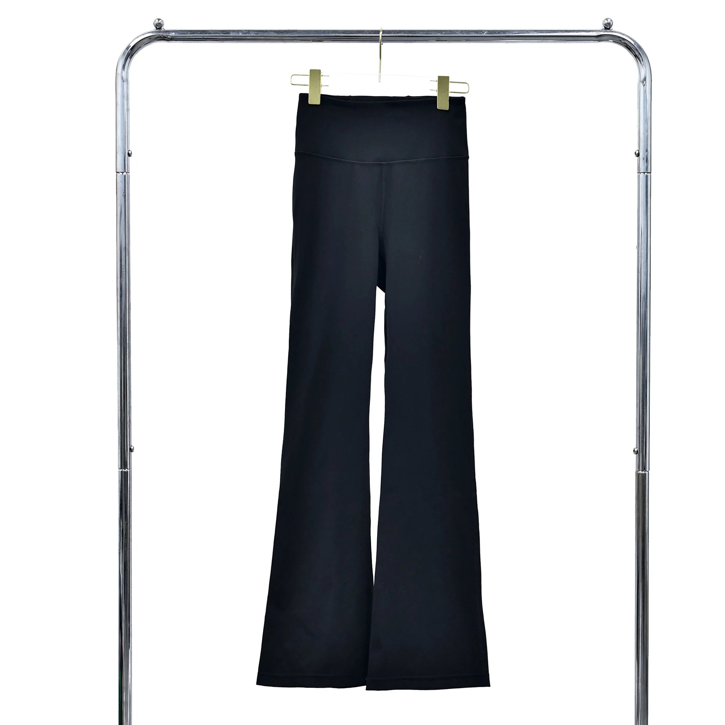 Unbranded Trousers High-Waisted Flared Yoga Pants — black