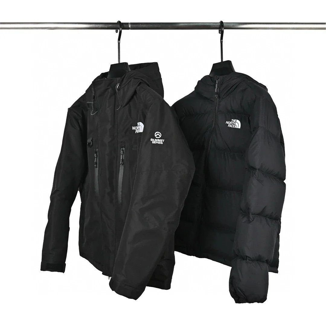 The North Face Down Jackets Summit Series 3-in-1 Hooded Jacket — black