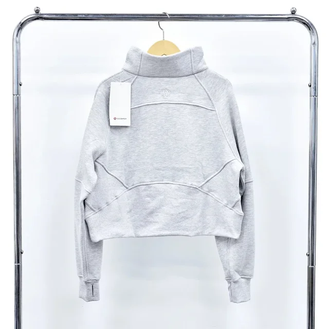 Unbranded Hoodies & Sweatshirts Half-Zip Funnel-Neck Pullover Sweatshirt with Kangaroo Pocket product detail image 4