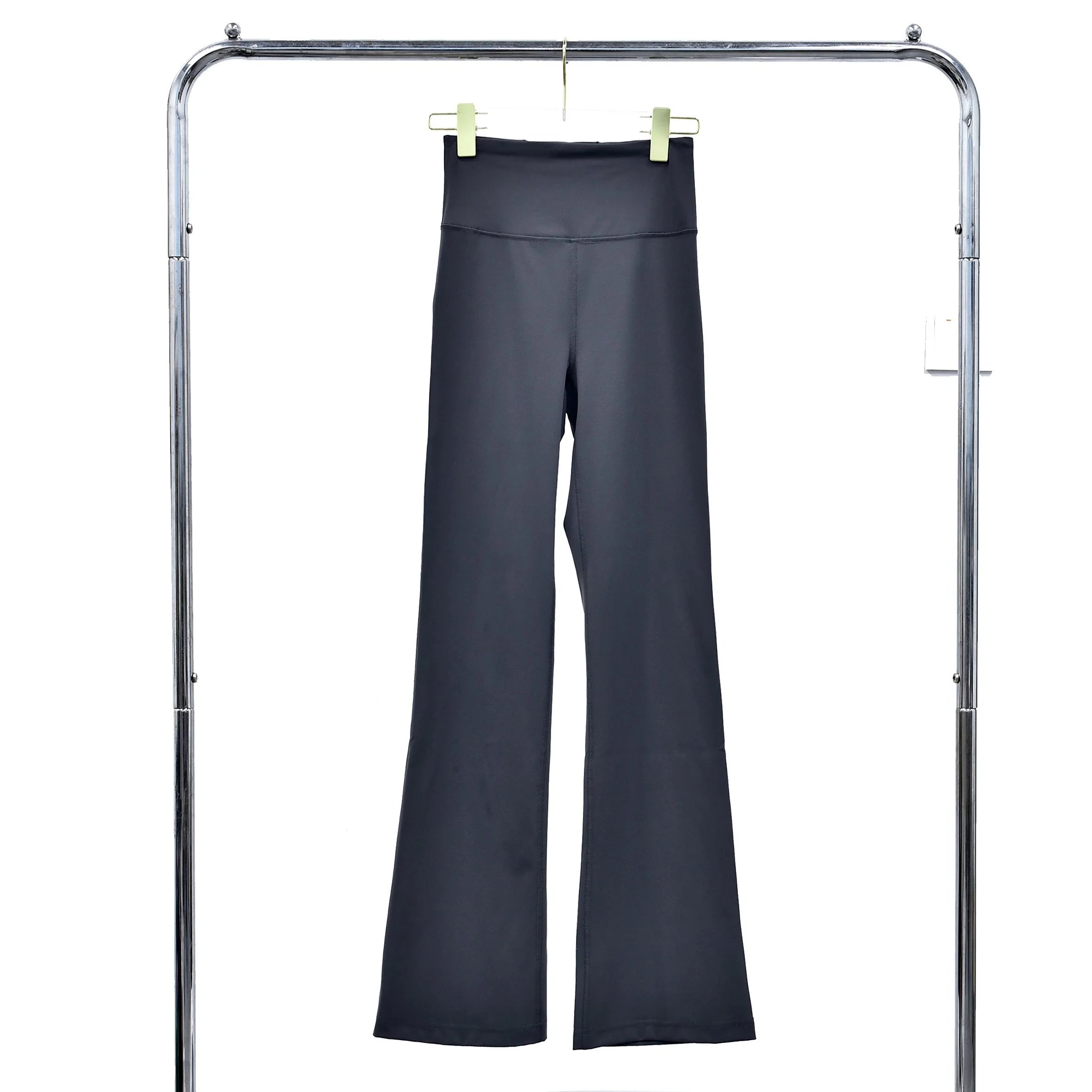 Unbranded Trousers High-Waisted Flared Yoga Pants — Graphite gray