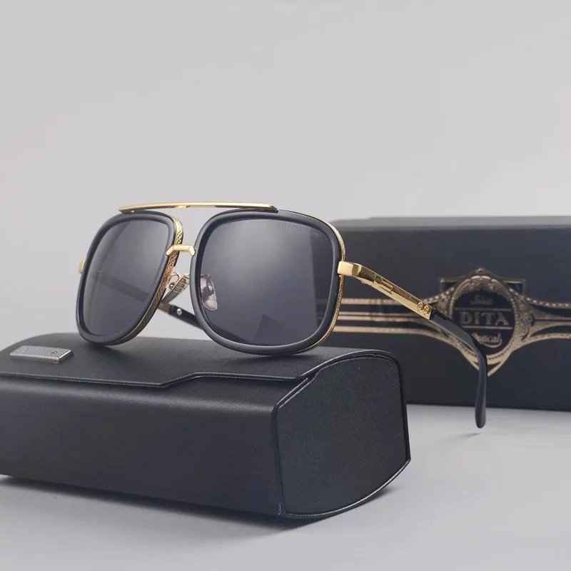 DITA DITA Gold & Black Aviator Sunglasses Black