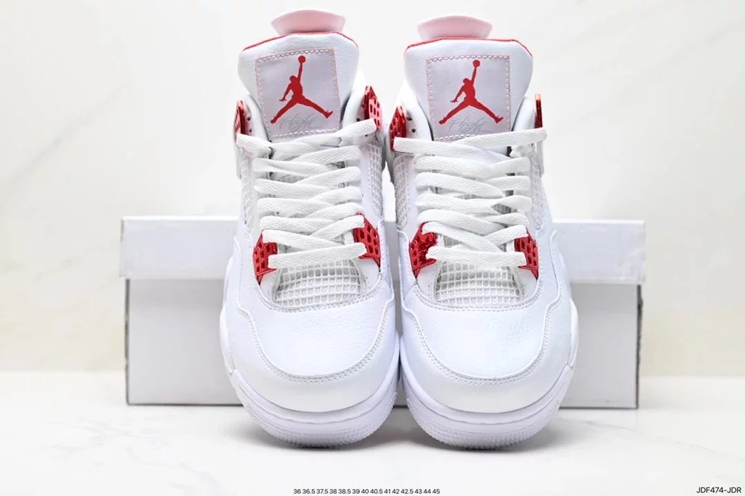 Air Jordan 4 Retro White Cement Grey Sneakers - 63