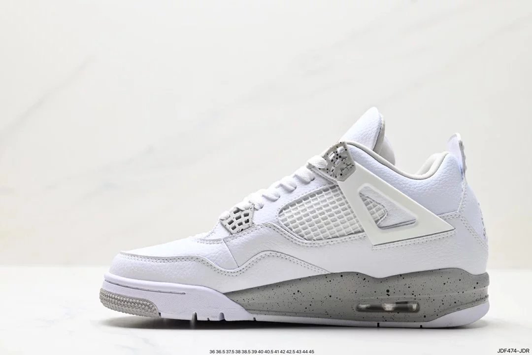 Air Jordan 4 Retro White Cement Grey Sneakers - 67