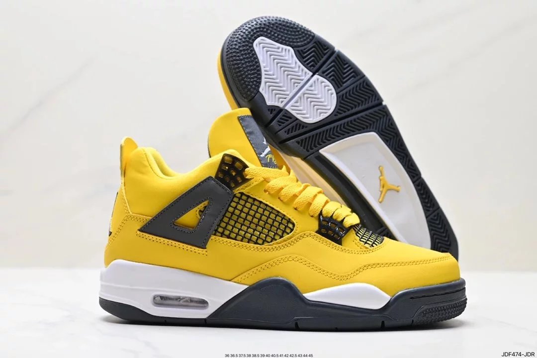 Air Jordan 4 Retro White Cement Grey Sneakers - 78