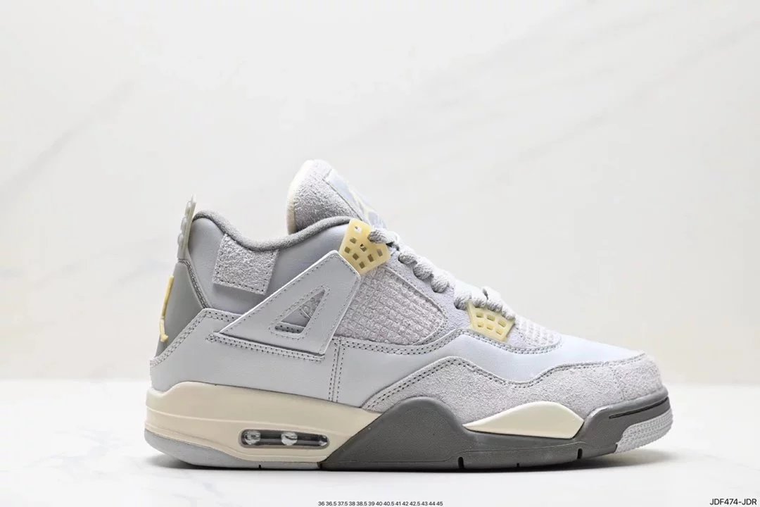 Air Jordan 4 Retro White Cement Grey Sneakers - 92