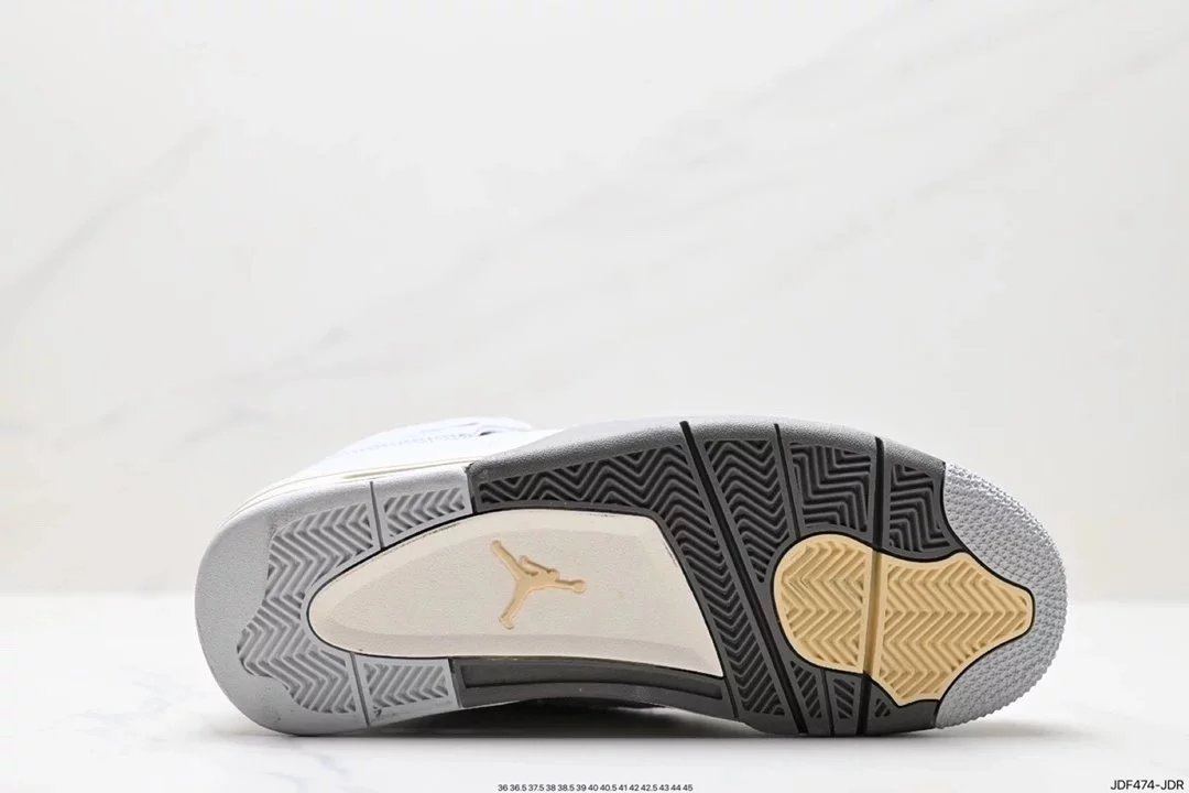 Air Jordan 4 Retro White Cement Grey Sneakers - 97