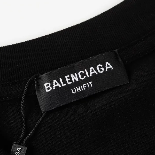 Balenciaga Logo Print Oversized T-Shirt Blue - 19