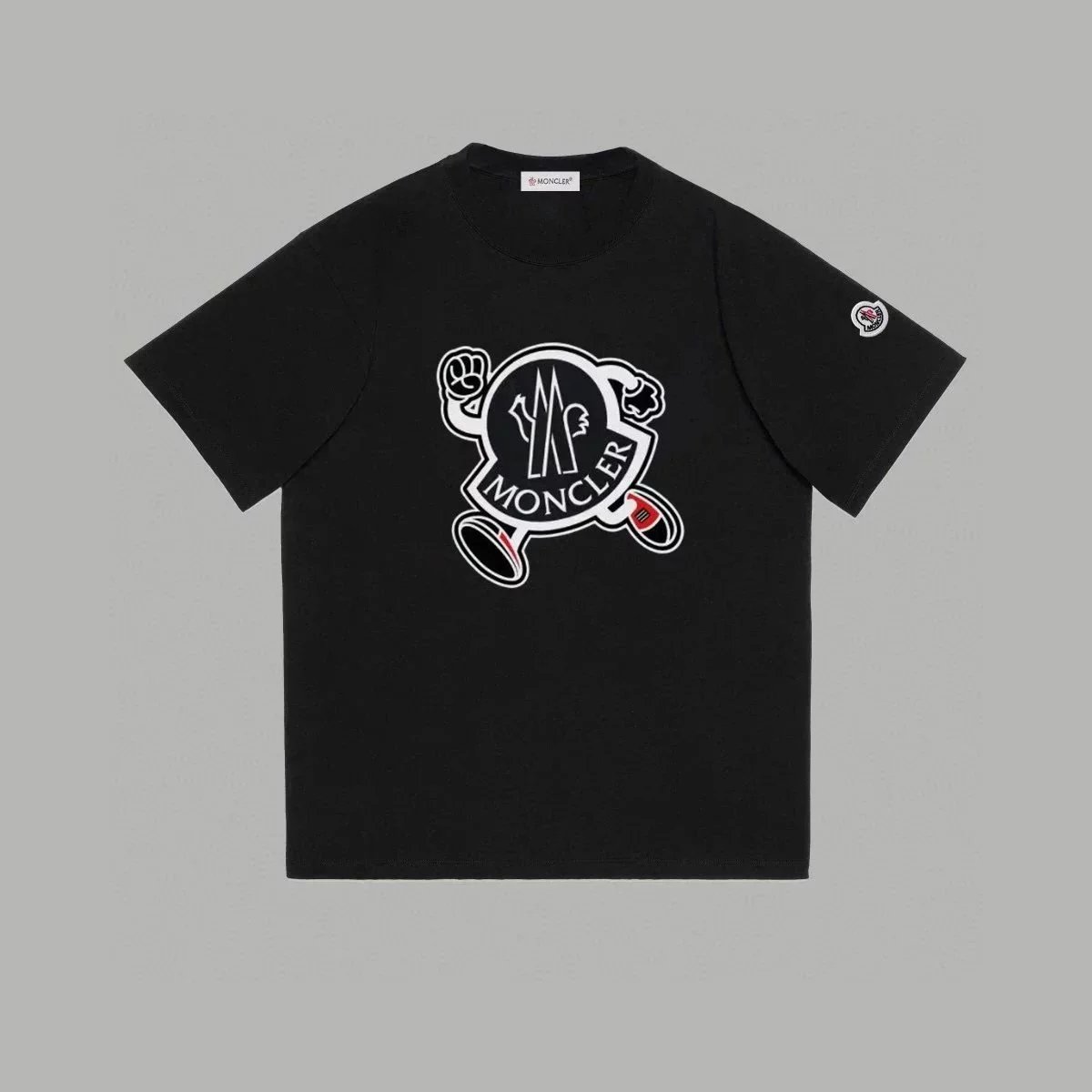 Moncler Paint Splatter Logo Black T-Shirt - 11